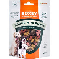 Produktbild von Boxby Trainer Mini Bones Belohnungssnack für Hunde mit Huhn, Lamm und Rind 140 g
