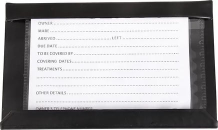 Produktbild von Boxenschild Premiere für Pferde in Schwarz und Weiß