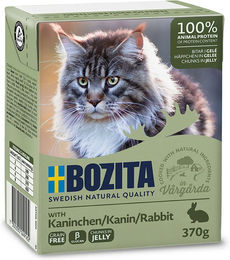 Bozita Cat Häppchen in Gelee Kaninchen Getreidefrei 6 x 370 g - 6 x 370 g – Bild 1 von 7