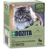 Produktbild von Bozita Cat Häppchen in Gelee Kaninchen Getreidefrei 6 x 370 g - 6 x 370 g