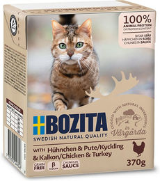 Bozita Cat Häppchen in Soße Huhn & Pute 6 x 370 g getreidefrei - 6 x 370 g – Bild 1 von 8