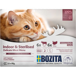 Produktbild von Bozita Cat HiG Indoor+Sterilised Katzenfutter für Wohnungskatzen zur Gewichtskontrolle 12 kg