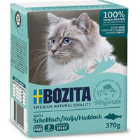 Produktbild von Bozita Cat Katzenfutter Schellfisch Stückchen in Gelee 6 x 370 g Getreidefrei - 6 x 370 g
