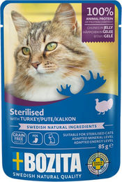 Bozita Cat Pouch Stückchen in Gelee Pute Sterilised Adult 12 x 85 g - 12 x 85 g – Bild 1 von 5