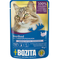 Produktbild von Bozita Cat Pouch Stückchen in Gelee Pute Sterilised Adult 12 x 85 g - 12 x 85 g