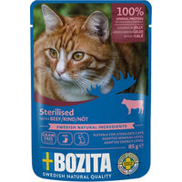 Produktbild von Bozita Cat Pouch Stückchen in Gelee Sterilisiert Rind Adult 12 x 85 g - 12 x 85 g