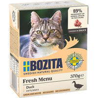 Produktbild von Bozita Cat Stückchen in Soße mit Ente Adult Getreidefrei ohne Zucker 6 x 370 g - 6 x 370 g