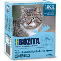 Produktbild von Bozita Cat Tetra Häppchen in Gelee Makrele für Katzen 6 x 370 g getreidefrei - 6 x 370 g