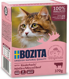 Bozita Cat Tetra Häppchen in Gelee mit Rind und Huhn für Katzen, getreidefrei, 6 x 370 g - 6 x 370 g – Bild 1 von 7