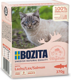 Bozita Cat Tetra Recard Häppchen in Soße Lachs für Katzen 6 x 370 g getreidefrei - 6 x 370 g – Bild 1 von 6
