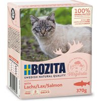 Produktbild von Bozita Cat Tetra Recard Häppchen in Soße Lachs für Katzen 6 x 370 g getreidefrei - 6 x 370 g