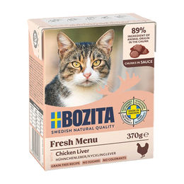 Bozita Cat Tetra Stückchen in Sauce mit Huhn für erwachsene Katzen getreidefrei 6 x 370 g - 6 x 370 g – Bild 1 von 8
