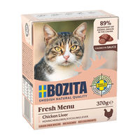 Produktbild von Bozita Cat Tetra Stückchen in Sauce mit Huhn für erwachsene Katzen getreidefrei 6 x 370 g - 6 x 370 g