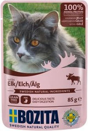 Produktbild von Bozita Hund Leckerli Stückchen in Gelee Elch Monoprotein 12x85g - 12 x 85 g
