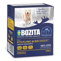 Produktbild von Bozita Hund Stückchen in Gelee Huhn Schwein Rind Adult 6 x 370 g - 6 x 370 g