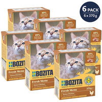 Produktbild von Bozita Hundefutter Stückchen in Gelee Huhn Adult Getreidefrei ohne Zucker 6x370g - 6 x 370 g
