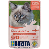 Produktbild von Bozita Hundefutter Stückchen in Gelee mit Lachs 12x85g - 12 x 85 g