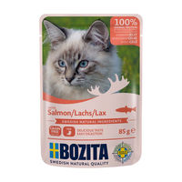 Produktbild von Bozita Hundefutter Stückchen in Gelee mit Lachs 12x85g