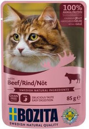 Produktbild von Bozita Hundefutter Stückchen in Gelee Rind 12x85g - 12 x 85 g