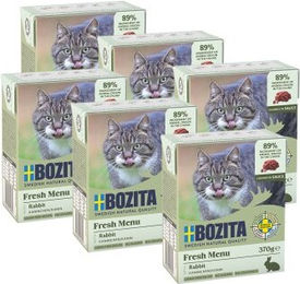 Bozita Hundefutter Stückchen in Sauce Kaninchen getreidefrei 6x370g - 6 x 370 g – Bild 1 von 2