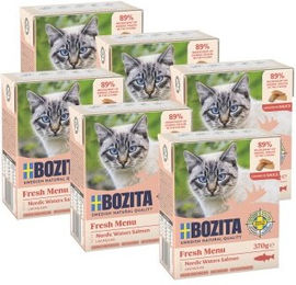 Bozita Hundefutter Stückchen in Sauce Lachs getreidefrei 6x370g - 6 x 370 g – Bild 1 von 2