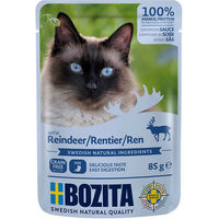 Produktbild von Bozita Hundefutter Stückchen in Sauce mit Rentier Monoprotein 12x85g - 12 x 85 g