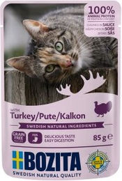Produktbild von Bozita Hundefutter Stückchen in Sauce Pute 12x85g