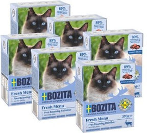 Bozita Hundefutter Stückchen in Sauce Rentier Getreidefrei 6x370g - 6 x 370 g – Bild 1 von 2
