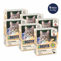 Produktbild von Bozita Hundefutter Tetra Häppchen in Sauce mit Ente getreidefrei 6x370 g