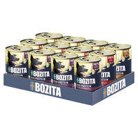 Produktbild von Bozita Hundepaté Mix für Adult mit hohem Fleischanteil Rind Ente Pute Wildschwein 12 x 400 g