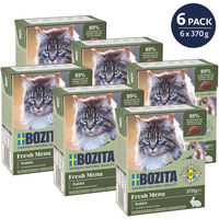 Produktbild von Bozita Katzen Nassfutter Kaninchen Stückchen in Gelee Getreidefrei und Ohne Zucker 6x370g - 6 x 370 g