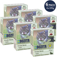 Produktbild von Bozita Katzen Nassfutter Kaninchen Stückchen in Sauce Getreidefrei Ohne Zucker 6x370g - 6 x 370 g