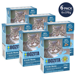Bozita Katzen Nassfutter Makrele Stückchen in Gelee Getreidefrei und Ohne Zucker 6x370g – Bild 1 von 3