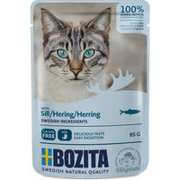 Produktbild von Bozita Katzen Nassfutter Pouch Stückchen in Sauce mit Hering getreidefrei und zuckerfrei 12 x 85 g - 12 x 85 g