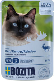 Bozita Katzen Nassfutter Rentier Stückchen in Soße Getreidefrei Adult 12 x 85 g - 12 x 85 g – Bild 1 von 4