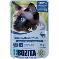Produktbild von Bozita Katzen Nassfutter Stückchen in Gelee Rentier 12x85g - 12 x 85 g