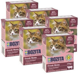 Bozita Katzen Nassfutter Stückchen in Gelee Rind getreidefrei 6x370g - 6 x 370 g – Bild 1 von 2