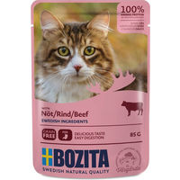 Produktbild von Bozita Katzenfutter Pouch Stückchen in Sauce Rind getreidefrei und zuckerfrei 12 x 85 g - 12 x 85 g