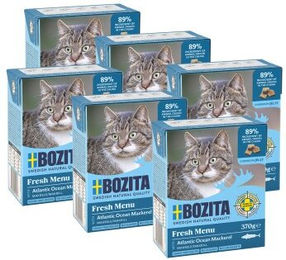 Bozita Katzenfutter Stückchen in Gelee Makrele getreidefrei 6x370g - 6 x 370 g – Bild 1 von 2