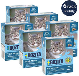 Produktbild von Bozita Katzenfutter Stückchen in Gelee mit Fisch Adult Getreidefrei und Ohne Zucker 6x370g - 6 x 370 g