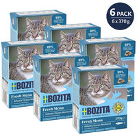 Produktbild von Bozita Katzenfutter Stückchen in Gelee mit Fisch Adult Getreidefrei und Ohne Zucker 6x370g - 6 x 370 g