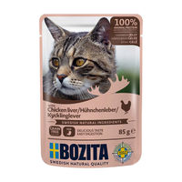 Produktbild von Bozita Katzenfutter Stückchen in Gelee mit Hühnchenleber 12x85g