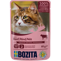 Produktbild von Bozita Katzenfutter Stückchen in Gelee mit Rind 12x85g - 12 x 85 g