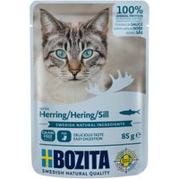 Produktbild von Bozita Katzenfutter Stückchen in Sauce Hering 12x85g