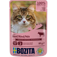 Produktbild von Bozita Katzenfutter Stückchen in Sauce Rind 12x85g - 12 x 85 g
