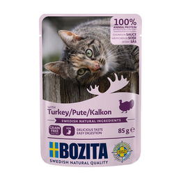 Produktbild von Bozita Katzenfutter Stückchen in Soße mit Pute 12x85g
