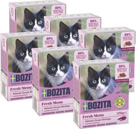 Bozita Katzenstückchen in Sauce Garnelen getreidefrei 6x370g - 6 x 370 g – Bild 1 von 2