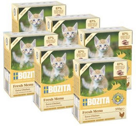 Bozita Kitten Stückchen in Sauce Fisch getreidefrei 6x370g - 6 x 370 g – Bild 1 von 2