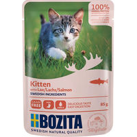 Produktbild von Bozita Kitten Stückchen in Sauce Lachs 12 x 85 g getreidefrei und ohne Zucker - 12 x 85 g
