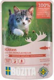Produktbild von Bozita Kitten Stückchen in Sauce Lachs 12x85g - 12 x 85 g